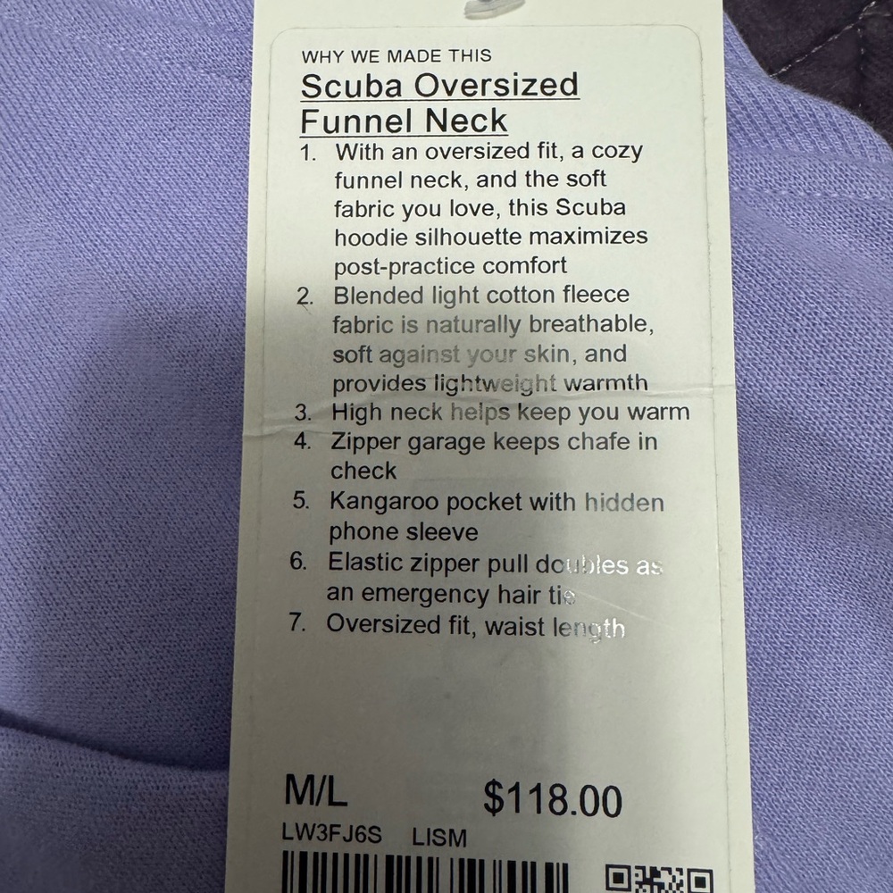 Scuba Oversized Funnel Neck Hoodie-NWT size M/L